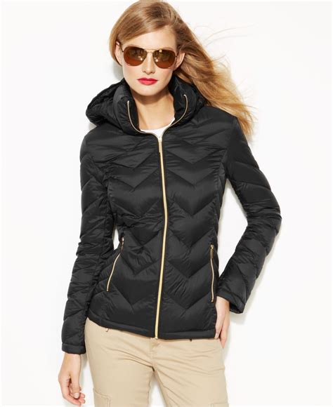 michael kors packable chevron jacket|Michael Kors puffer jacket packable.